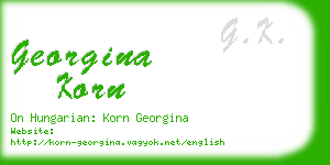 georgina korn business card
